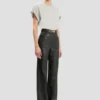 Pantalon Alina en cuir noir Pantalon Alina en cuir noir