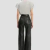 Pantalon Alina en cuir noir Pantalon Alina en cuir noir