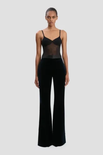 Pantalon Alina en velours Midnight