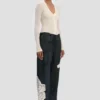 Pantalon cargo à imprimé floral bleu marine foncé Pantalon cargo à imprimé floral bleu marine foncé