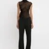 Pantalon classique ajusté en noir Pantalon classique ajusté en noir
