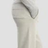 Pantalon de jogging brodé du logo en gris chiné Pantalon de jogging brodé du logo en gris chiné