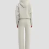 Pantalon de jogging brodé du logo en gris chiné Pantalon de jogging brodé du logo en gris chiné
