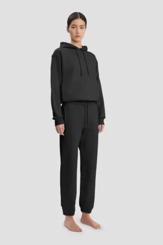 Sweat à capuche brodé du logo en noir