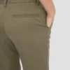 Pantalon droit ajusté en mélange de laine couleur sauge Pantalon droit ajusté en mélange de laine couleur sauge