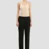 Pantalon droit ajusté en noir Pantalon droit ajusté en noir