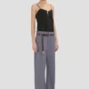 Pantalon droit à revers, couleur silex Pantalon droit à revers, couleur silex