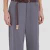 Pantalon droit à revers, couleur silex Pantalon droit à revers, couleur silex