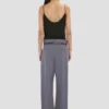 Pantalon droit à revers, couleur silex Pantalon droit à revers, couleur silex