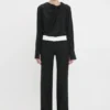Pantalon à empiècements latéraux noir Pantalon à empiècements latéraux noir