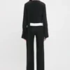 Pantalon à empiècements latéraux noir Pantalon à empiècements latéraux noir