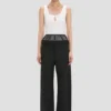 Pantalon à empiècements transparents noir Pantalon à empiècements transparents noir