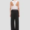 Pantalon à empiècements transparents noir Pantalon à empiècements transparents noir