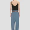 Pantalon à jambes courbées bleu ciel Pantalon à jambes courbées bleu ciel