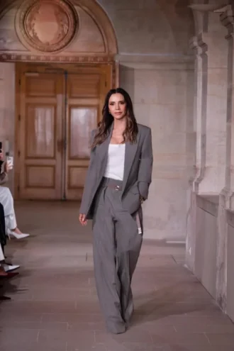 Pantalon à taille plissée en nickel