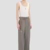 Pantalon à taille plissée en nickel Pantalon à taille plissée en nickel