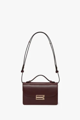 Petit sac Dorian en cuir bordeaux