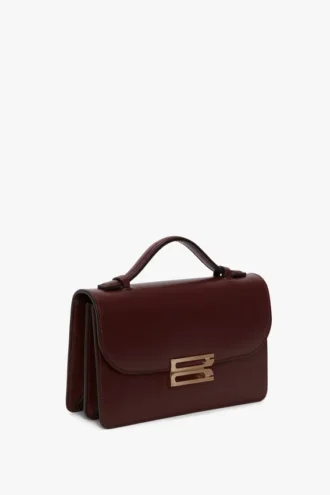 Petit sac Dorian en cuir bordeaux