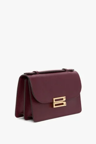 Petit sac Dorian en cuir bordeaux