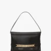 Pochette à chaîne en cuir noir