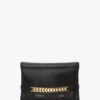 Pochette à chaîne en cuir noir