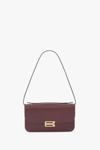 Pochette Dorian en cuir bordeaux