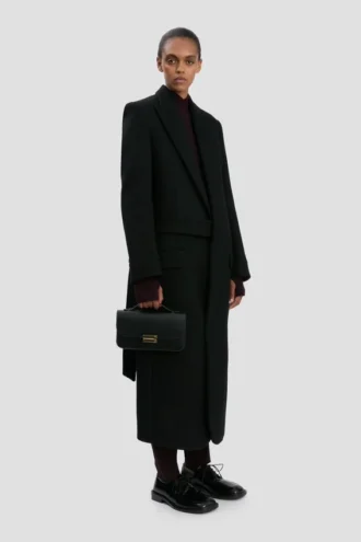 Pochette Dorian en cuir noir