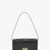 Pochette Dorian en cuir noir gaufré Pochette Dorian en cuir noir gaufré