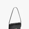Pochette Dorian en cuir noir gaufré Pochette Dorian en cuir noir gaufré