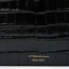 Pochette Dorian en cuir noir gaufré Pochette Dorian en cuir noir gaufré