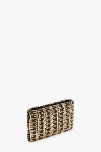 Pochette Dorian tissée, noire Pochette Dorian tissée, noire