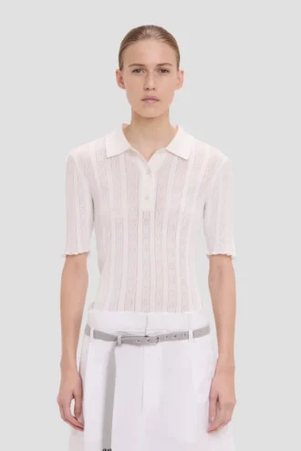Polo à volants blanc
