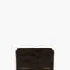 Porte-cartes Envelope en cuir gaufré effet crocodile couleur espresso