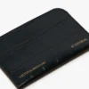 Porte-cartes enveloppe en cuir gaufré croco bleu nuit