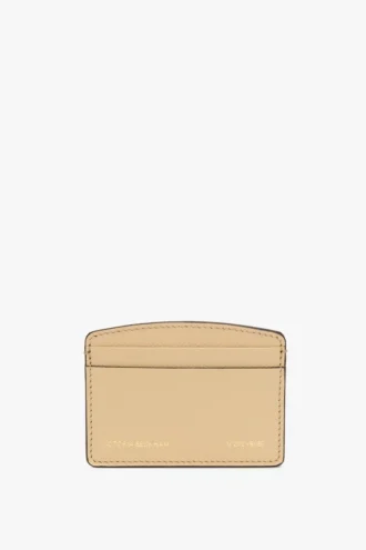 Porte-cartes Victoria en cuir grainé couleur pêche