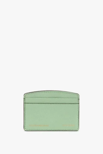 Porte-cartes Victoria en cuir grainé jade Porte-cartes Victoria en cuir grainé jade