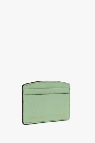 Porte-cartes Victoria en cuir grainé jade Porte-cartes Victoria en cuir grainé jade