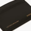Porte-cartes Victoria en cuir noir