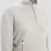 Pull Milano à demi-zip en gris chiné Pull Milano à demi-zip en gris chiné