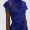 Robe asymétrique torsadée en indigo vif Robe asymétrique torsadée en indigo vif