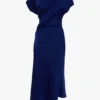 Robe asymétrique torsadée en indigo vif Robe asymétrique torsadée en indigo vif