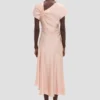 Robe asymétrique torsadée en motif floral Robe asymétrique torsadée en motif floral