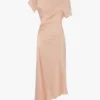Robe asymétrique torsadée en motif floral Robe asymétrique torsadée en motif floral