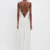 Robe camisole longue en ivoire Robe camisole longue en ivoire