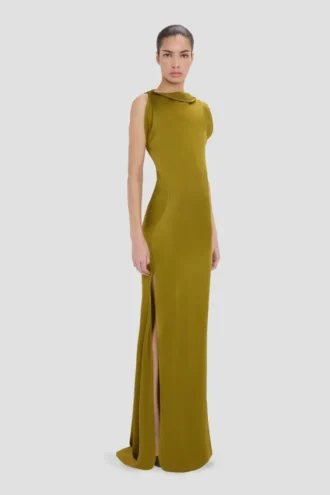 Robe Carla couleur mousse