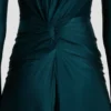 Robe à découpes bleu canard foncé