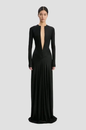 Robe à découpes en noir