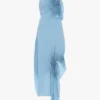 Robe dos nu smockée bleu ionien