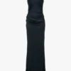 Robe drapée en dentelle couleur nuit Robe drapée en dentelle couleur nuit