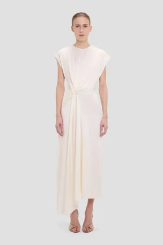 Robe midi Aria en ivoire